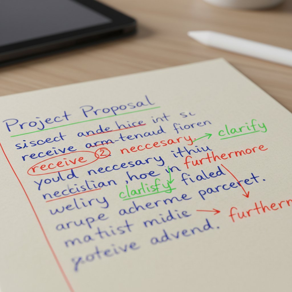 Artystyczne zdjęcie odręcznego tekstu z cyfrowymi poprawkami AI – walka tradycji z nowoczesnością