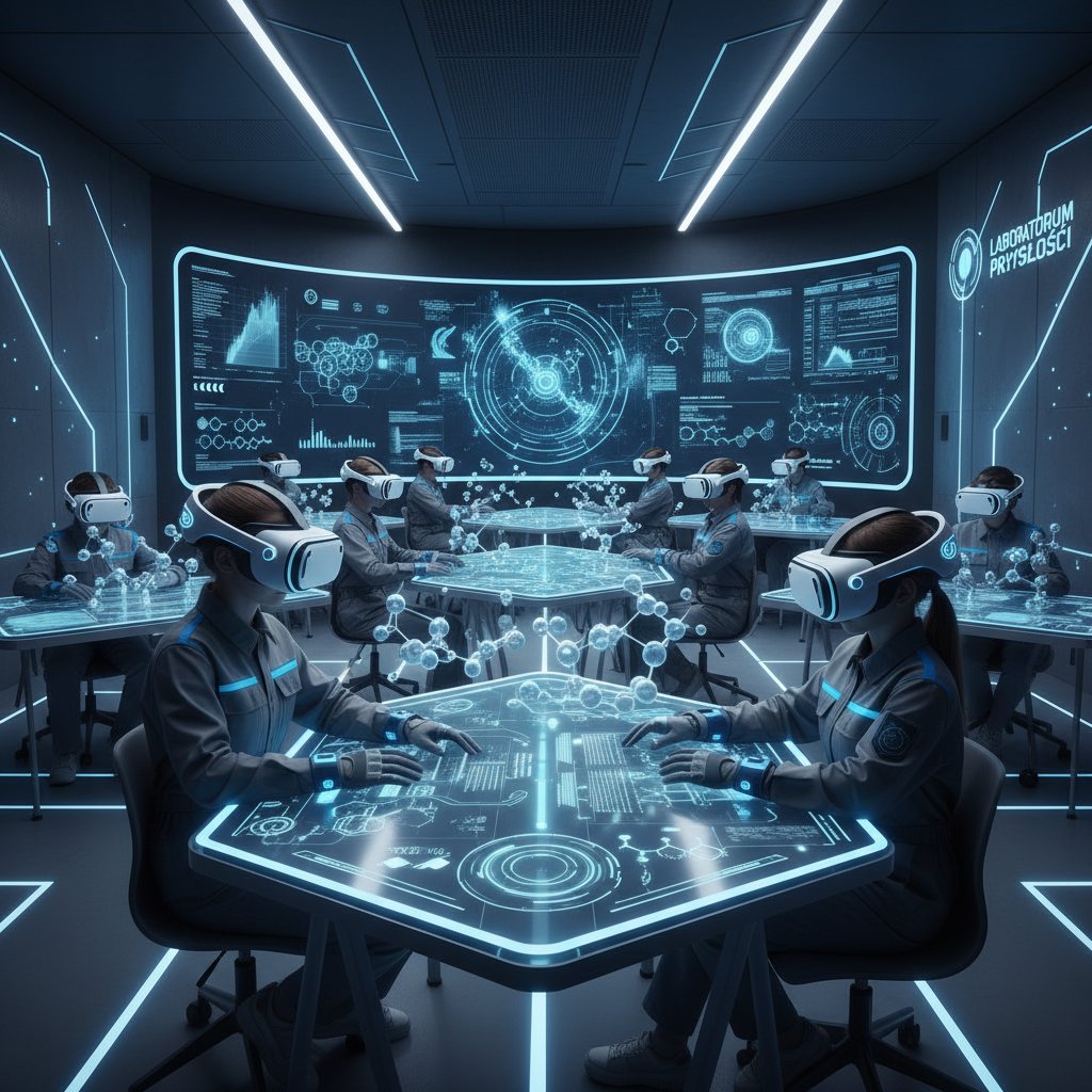Polscy uczniowie korzystają z VR do nauki chemii w nowoczesnej klasie