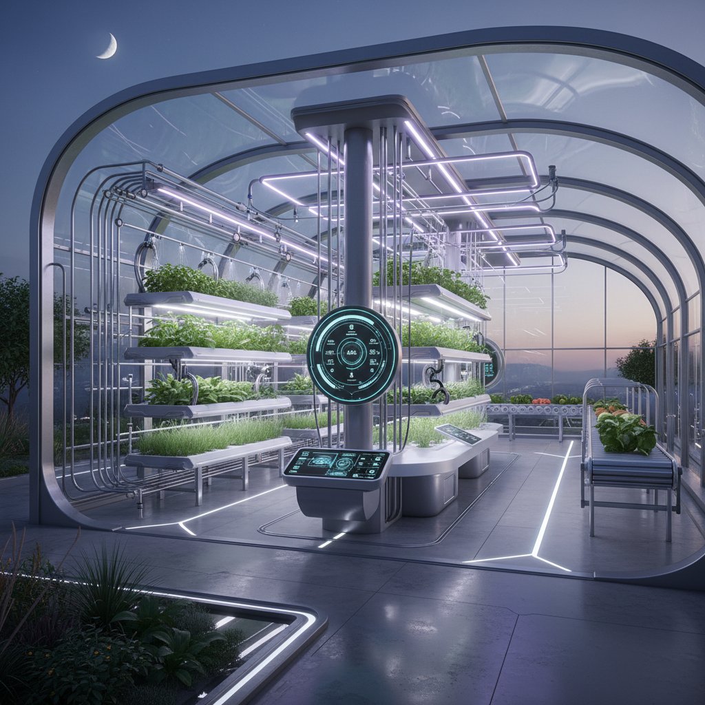 Zautomatyzowana szklarnia zintegrowana z oświetleniem i nawadnianiem – nowoczesne ogrodnictwo