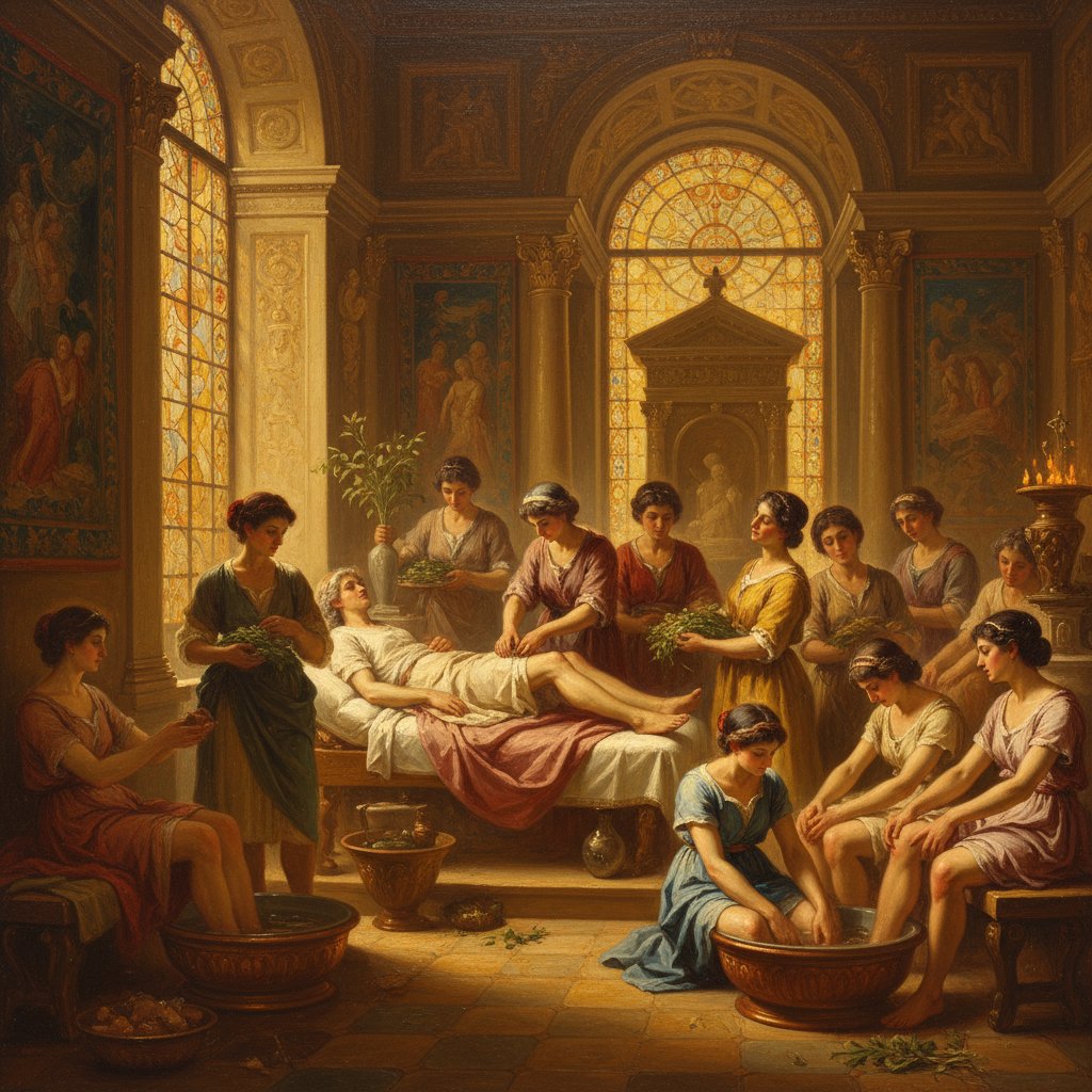 Historyczne leczenie zwichnięcia, stara fotografia lekarza nastawiającego staw