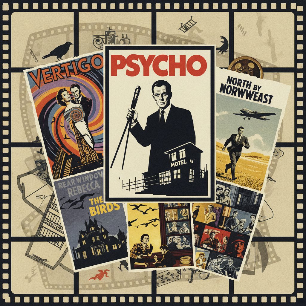 Collage of underrated Hitchcock film posters