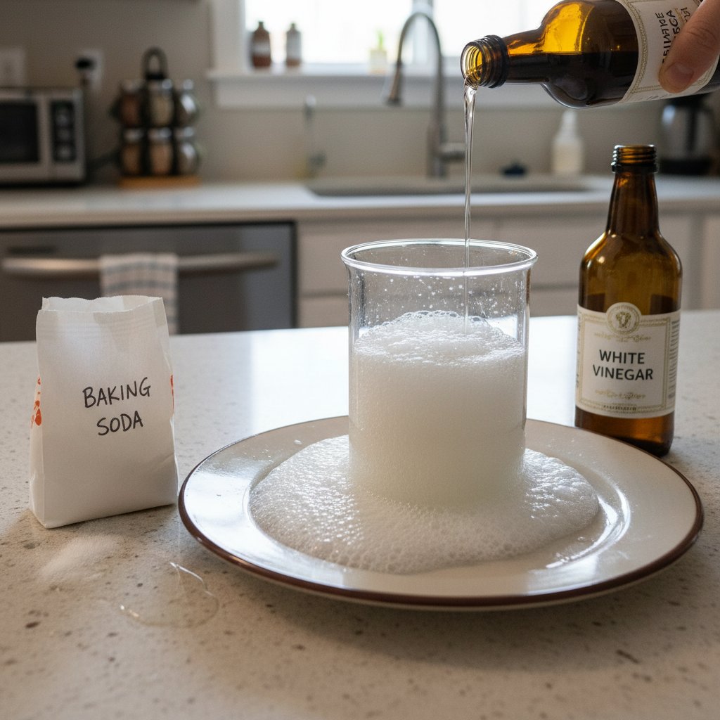 Domowy eksperyment chemiczny: reakcja sody z octem w kuchni