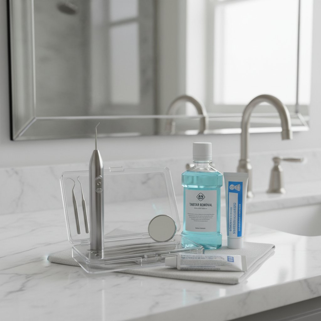 Domowy skaler i pasta ścierająca – zestawienie produktów na tle łazienki