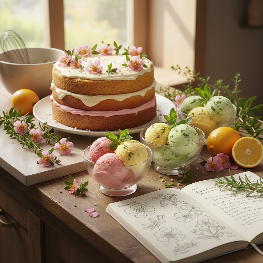 Domowa kuchnia, ciasto i sorbet z dodatkiem czystka – kulinarne inspiracje ziołem XXI wieku