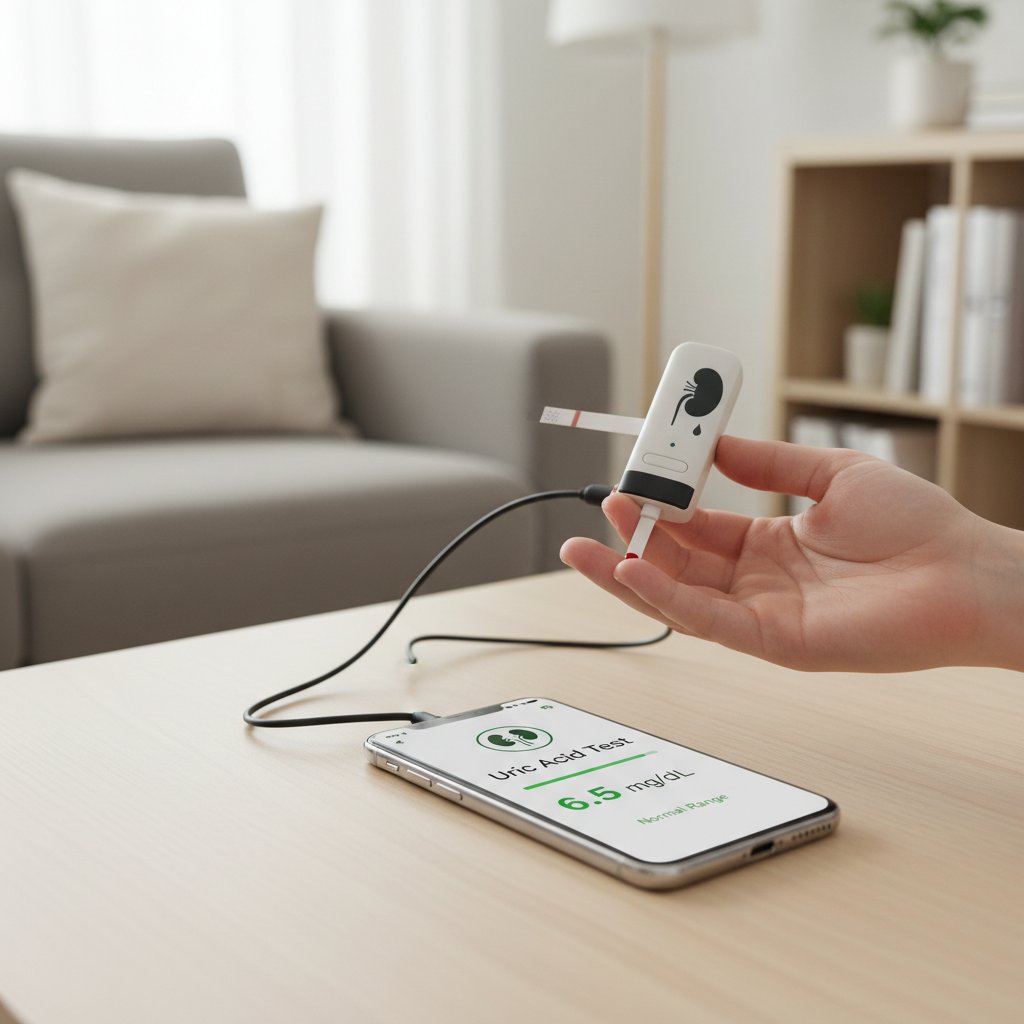 Domowy test paskowy i smartfon z aplikacją analizującą wyniki