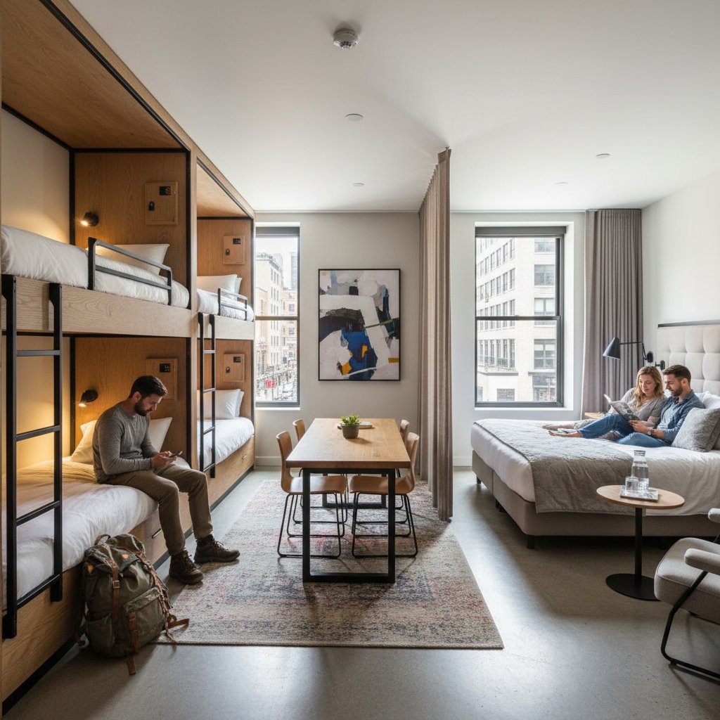 Pokój hostelowy kontra hotelowy – porównanie stylów zakwaterowania