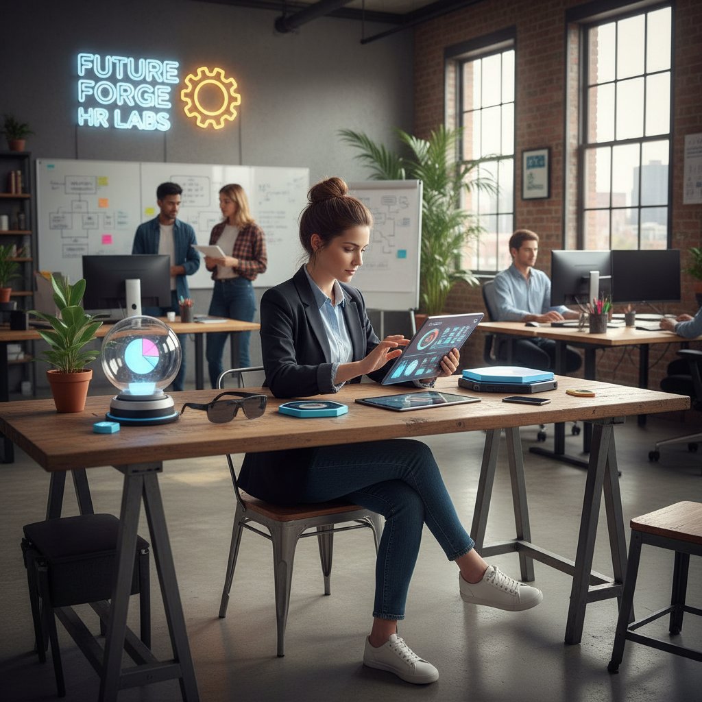 Pracownik testujący nowe narzędzia szkoleniowe – innowacje 2025