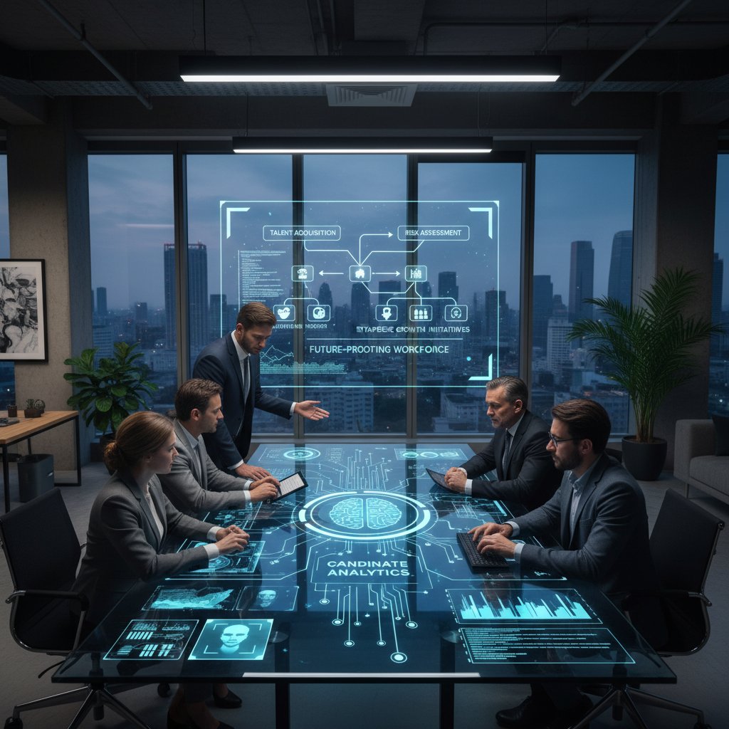 Zespół HR korzysta z AI podczas analizy kandydatów i planowania strategii personalnej