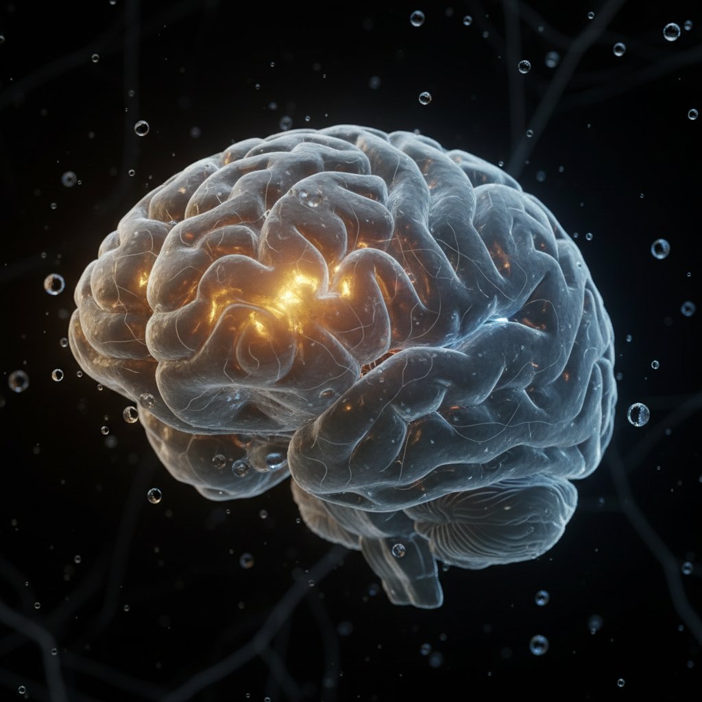 Mózg ludzki w świetle studyjnym, z zaznaczeniem obszarów odpowiedzialnych za emocje – zdjęcie poglądowe