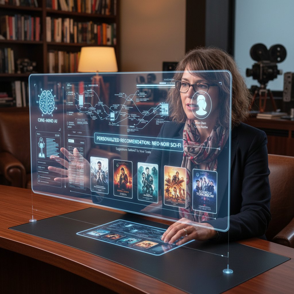 Human curator and AI working together on movie picks, best personalized movie assistant