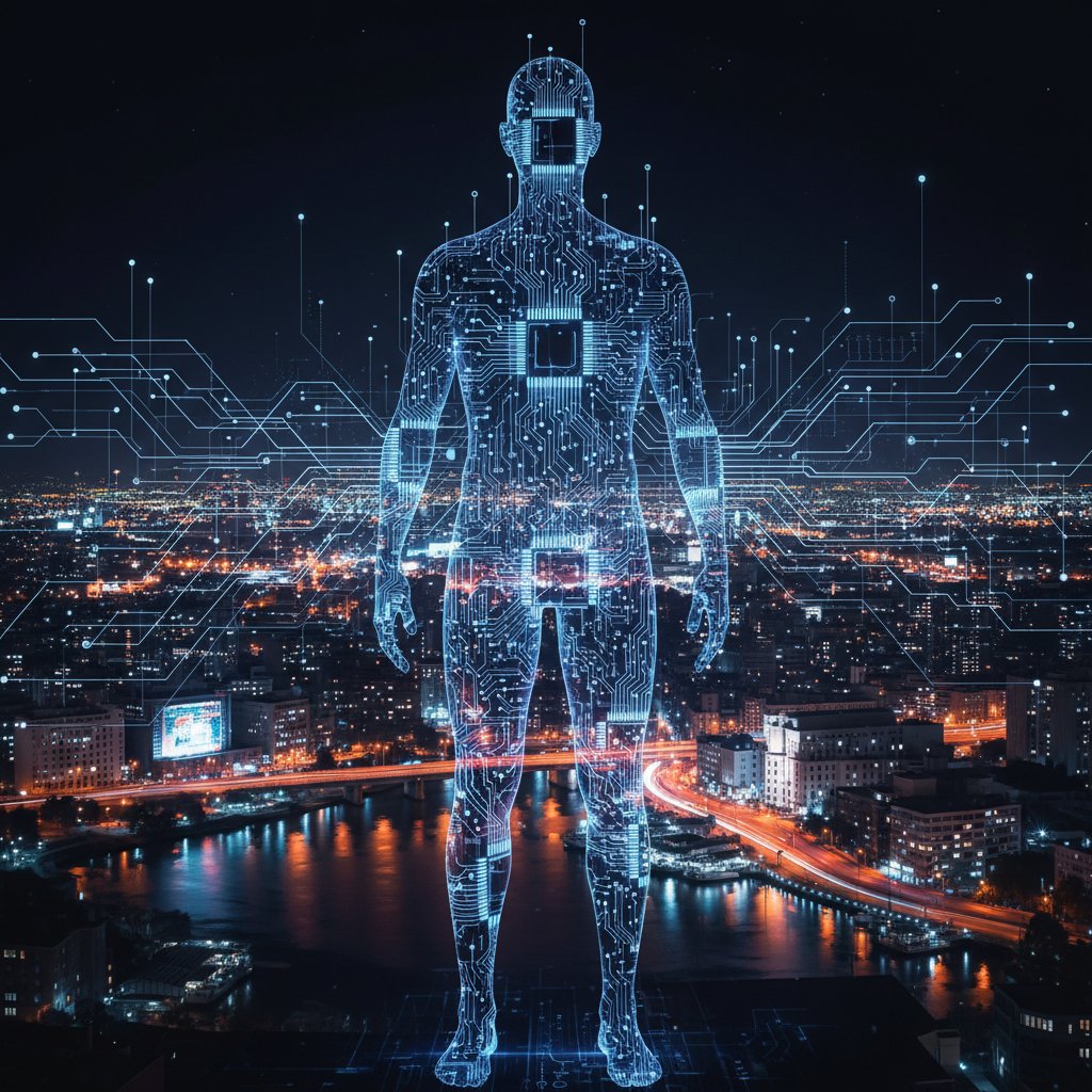 Człowiek i cyfrowe ślady – filozoficzne podejście do technologii w urbanistycznej scenerii nocy