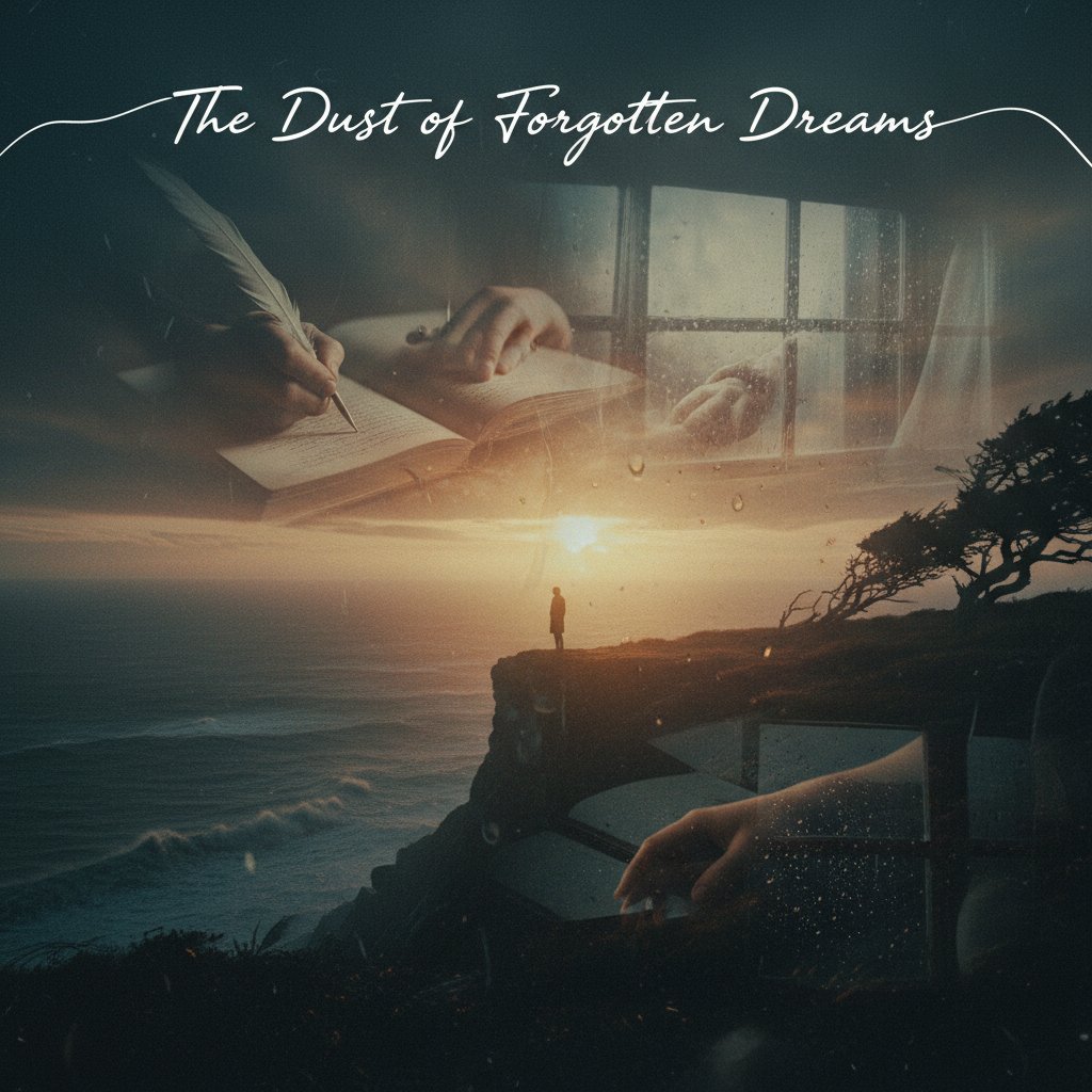 Collage of iconic poetic film scenes, layered textures, moody cinematic atmosphere