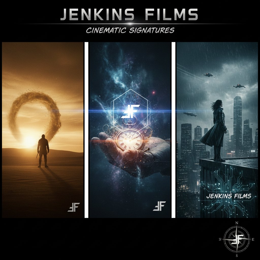 Stylized collage of iconic shots from Patty Jenkins movies, showing signature camera work and visual motifs