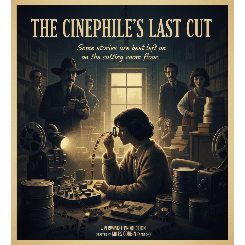 Small indie cinema, director Q&A, audience watching a cozy mystery film