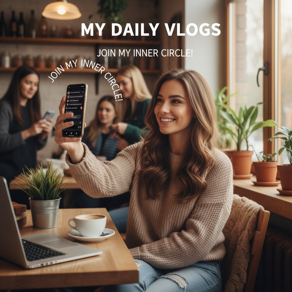 Zbliżenie twarzy influencera na ekranie smartfona, osoba po drugiej stronie ekranu