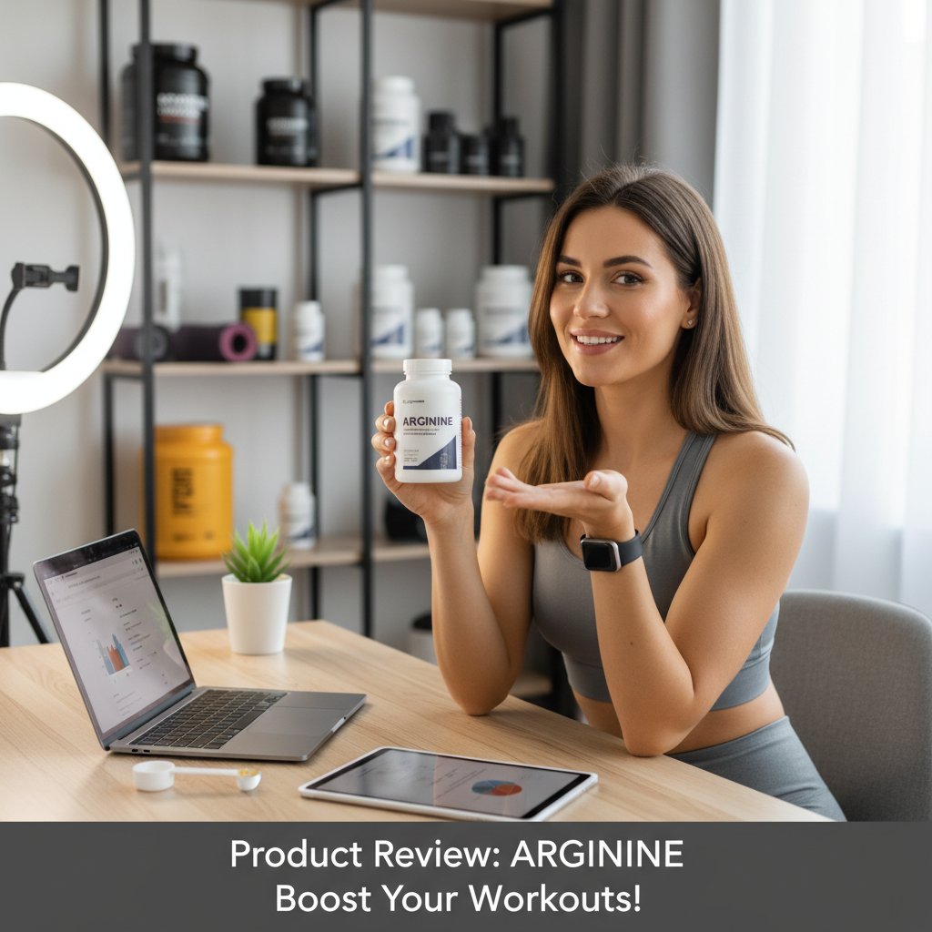Influencer testujący suplement z argininą, recenzja, media społecznościowe