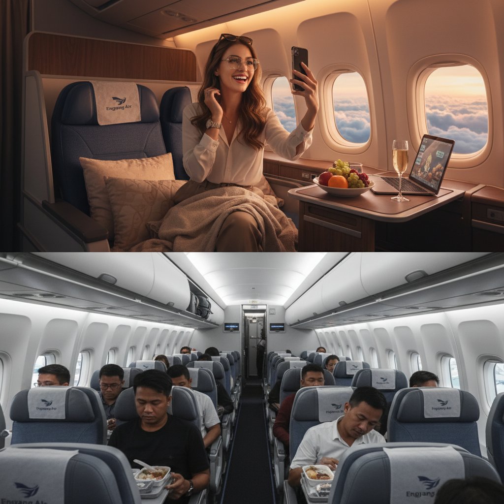 Social media influencer vs. everyday flyer on Enggang Air