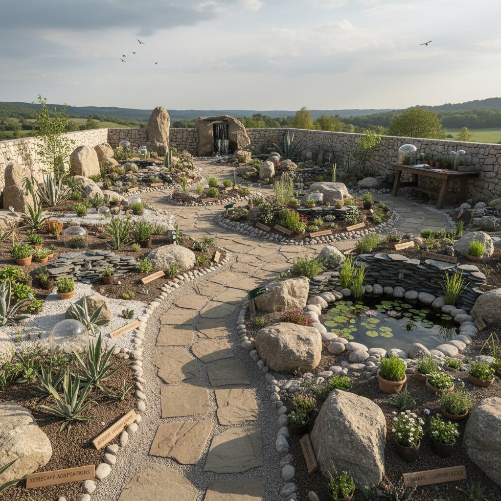 Ogród pełen inspirujących i eksperymentalnych skalniaków