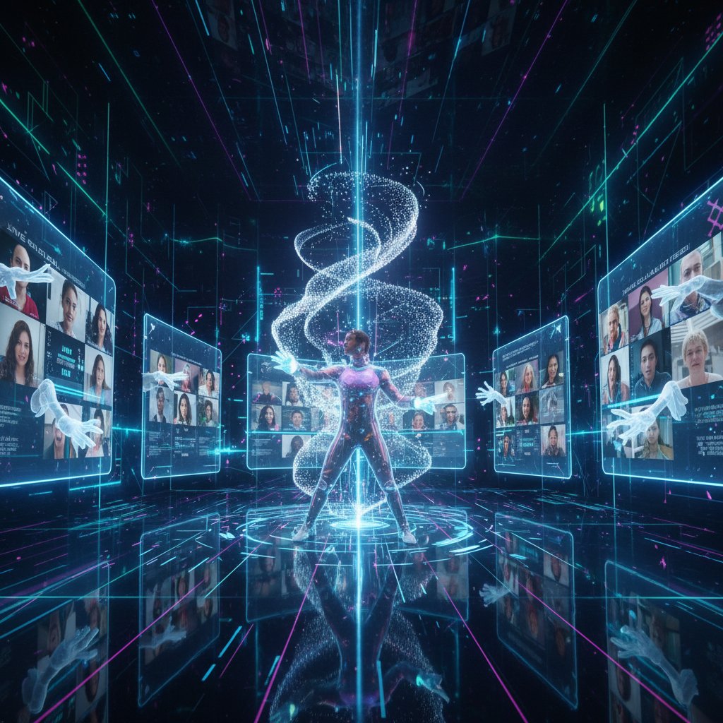 Interaktywny performance cyfrowy w wirtualnej galerii sztuki z udziałem widzów online