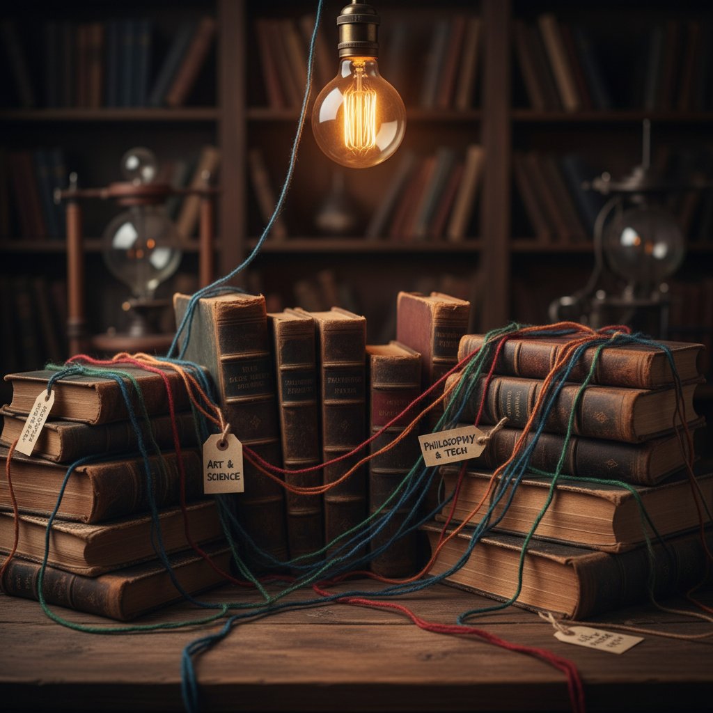 Połączone książki z różnych przedmiotów – interdyscyplinarność