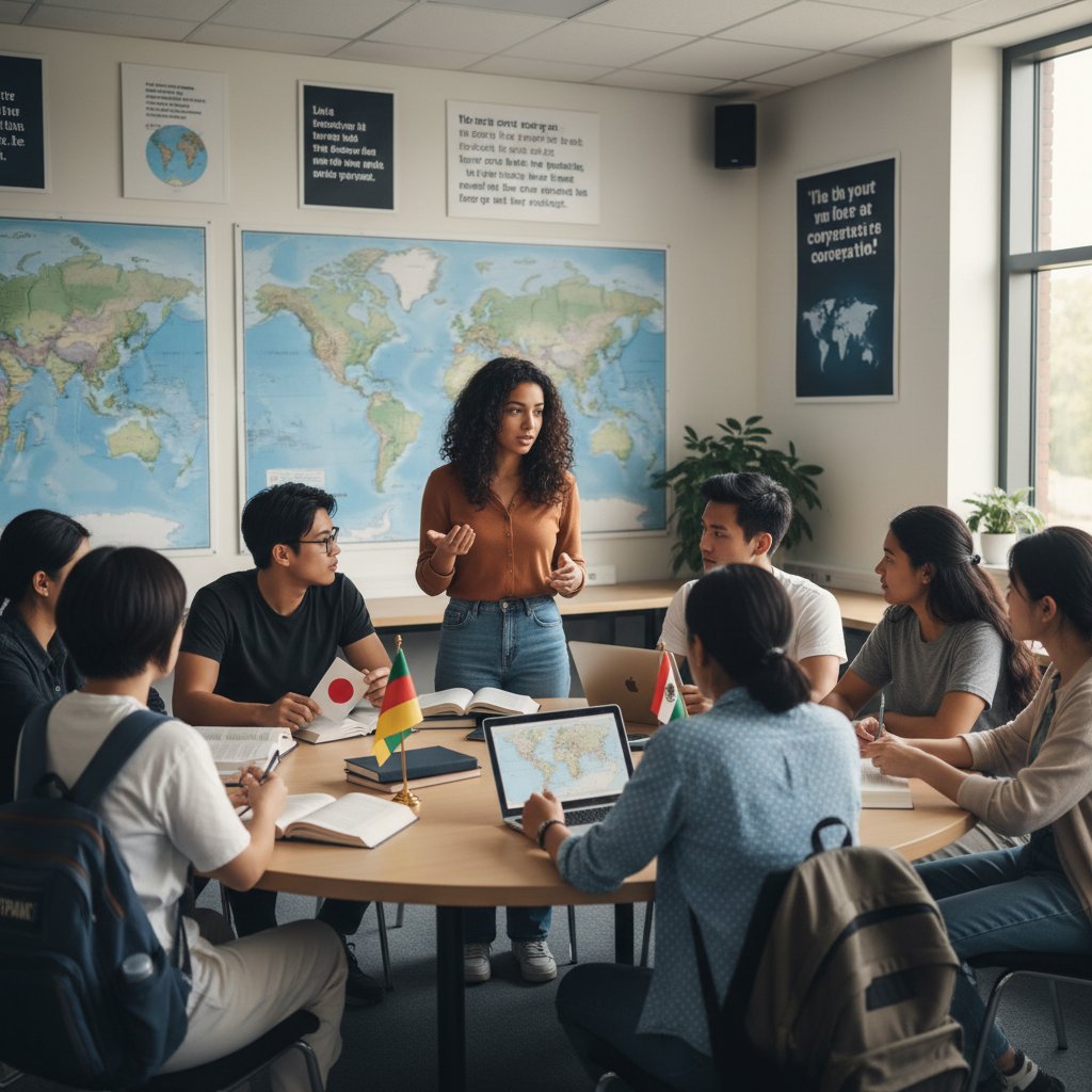 Uczniowie z różnych krajów debatują o historii, edukacja globalna i międzykulturowa