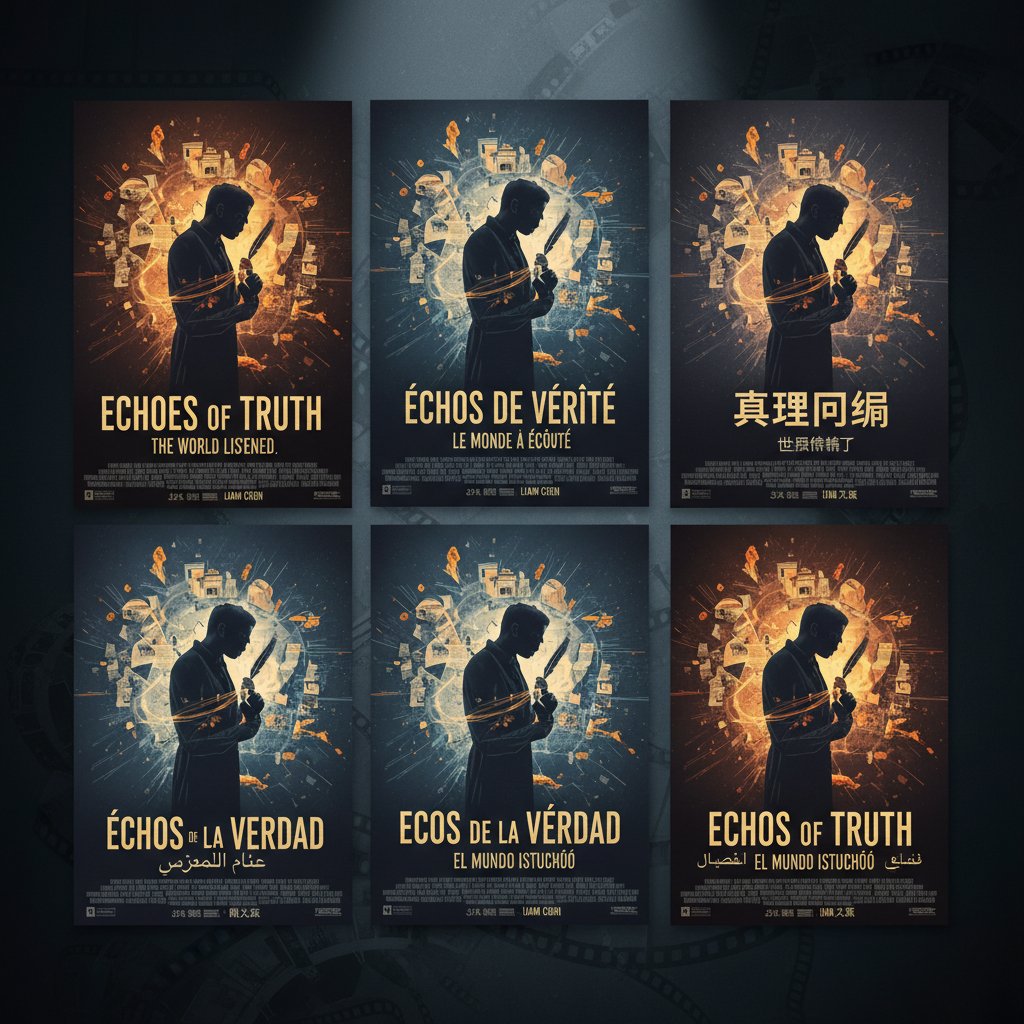 Posters of international true story films, global cinema diversity and real events