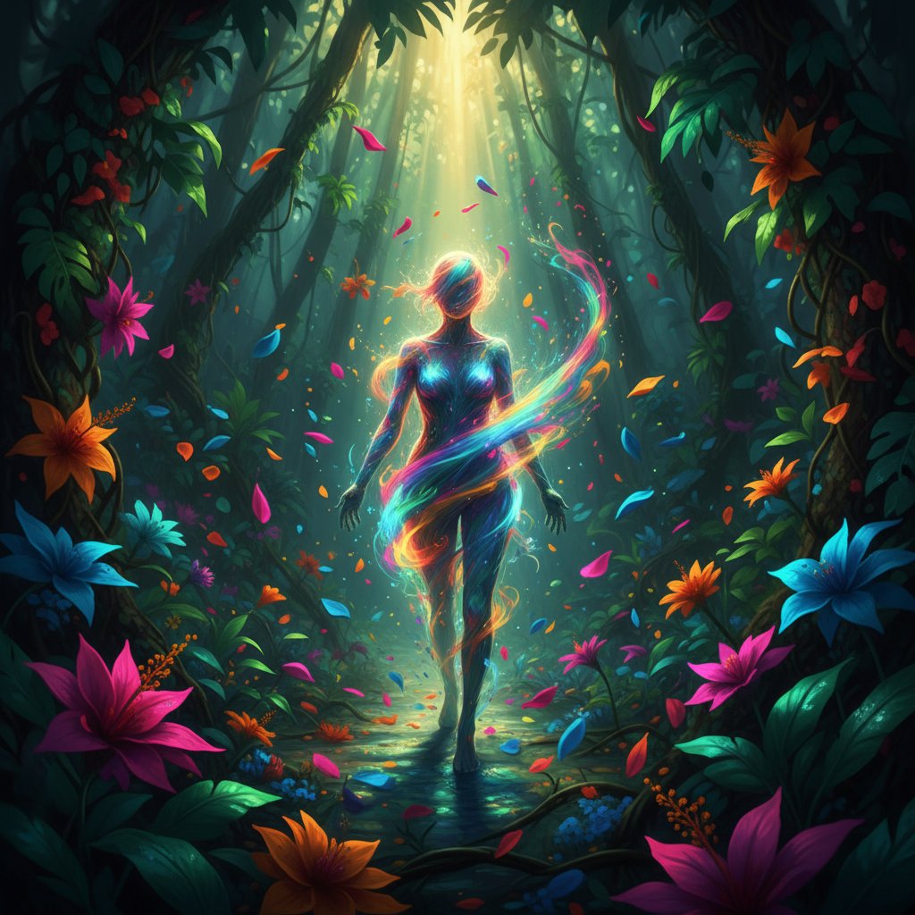 Dramatic scene from Invisible Life, saturated colors, emotional intensity, lush film style