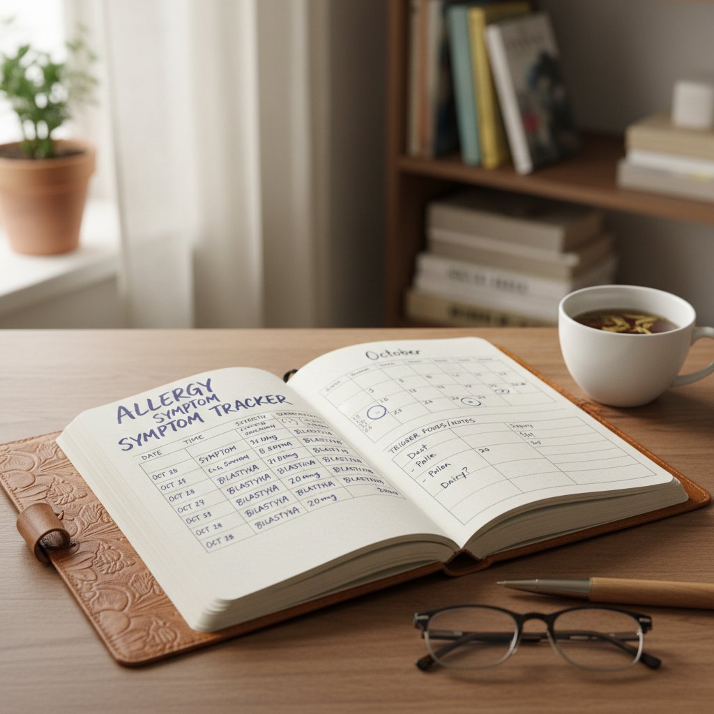 Dziennik objawów alergii przy bilastynie – samokontrola