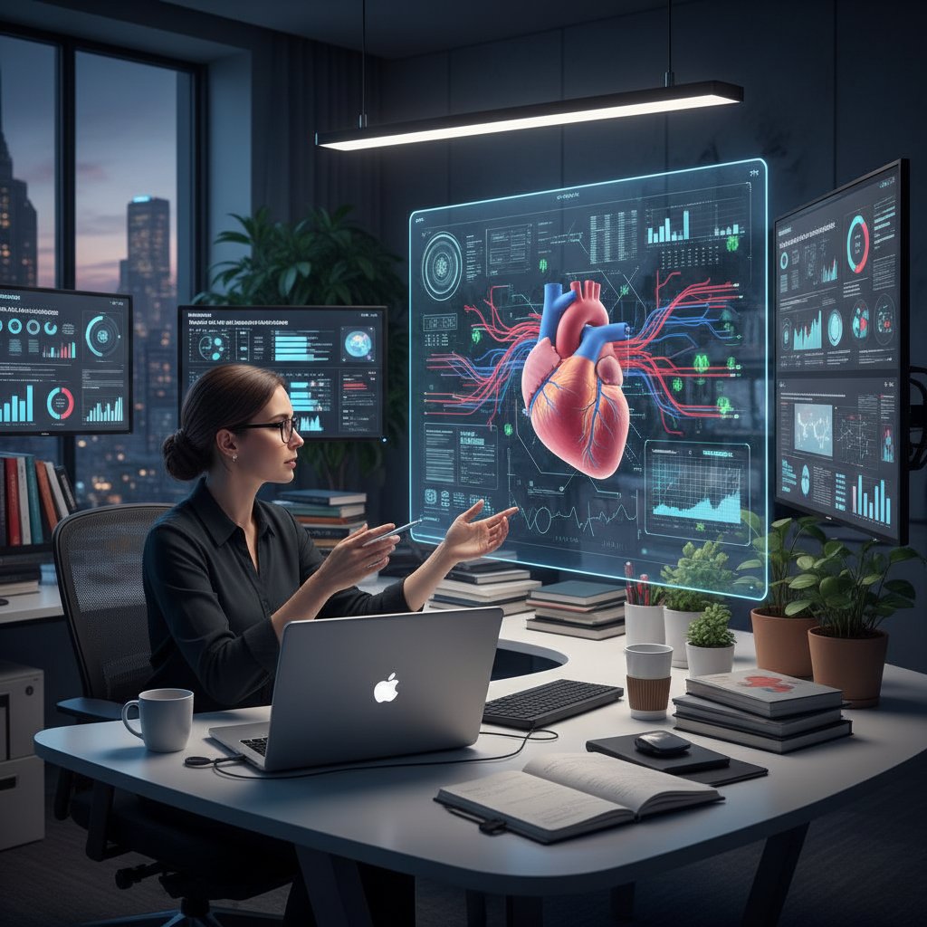 Fotografia dziennikarza analizującego dane o szczepieniach w redakcji medycznej