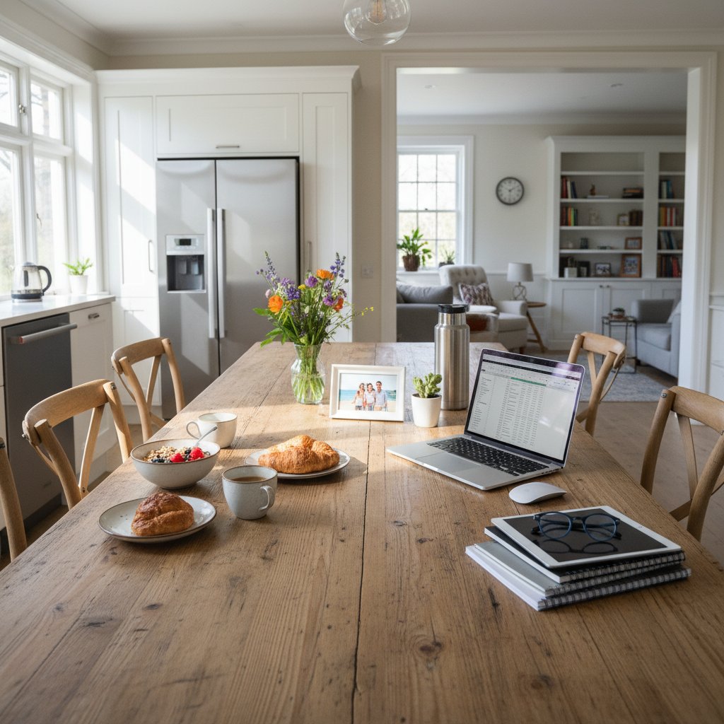 Stół kuchenny jako nowe biuro – granice pracy i życia prywatnego
