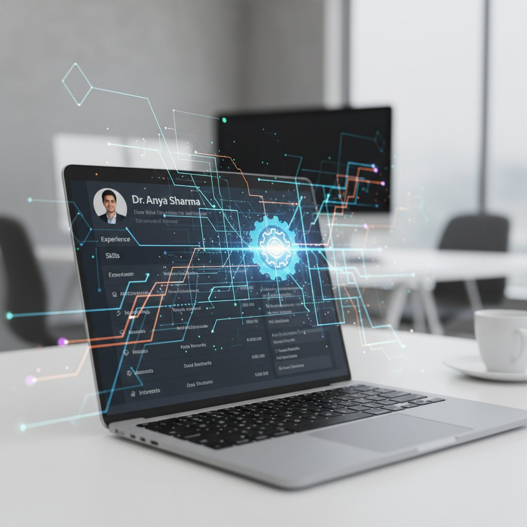 Zbliżenie na ekran laptopa z widocznym profilem LinkedIn, algorytm, optymalizacja