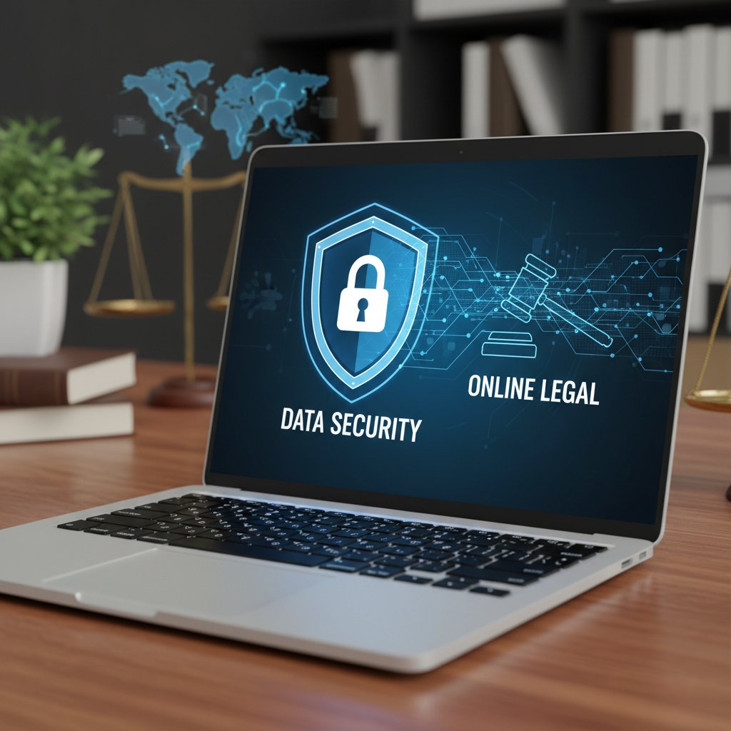 Zbliżenie na ekran laptopa z ikoną zamka – symbol bezpieczeństwa danych online