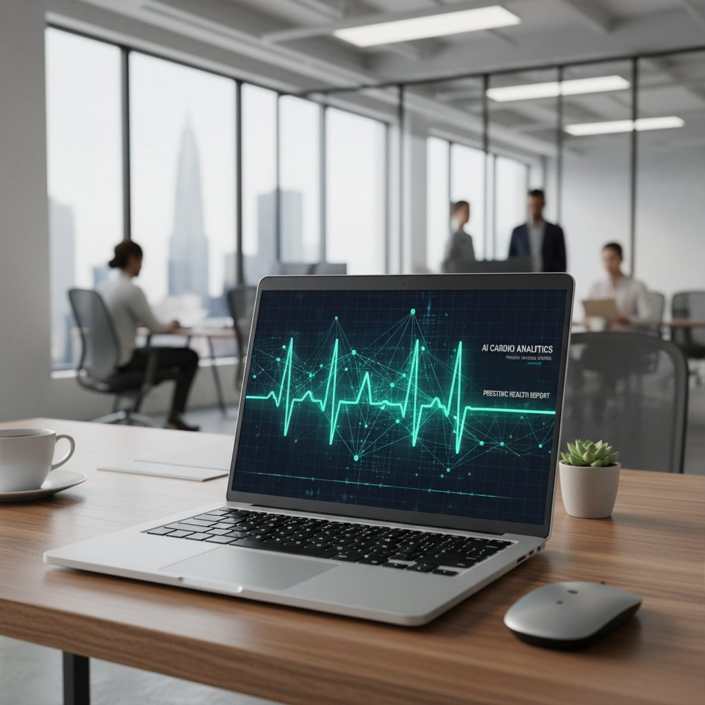 Komputer z analizą EKG prowadzoną przez AI