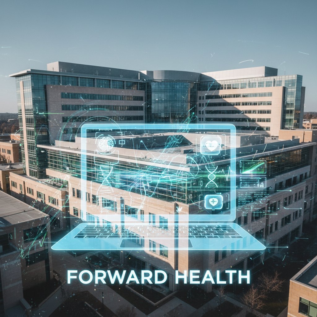 Szpital i laptop na jednym zdjęciu – symbol przenikania cyfrowej i tradycyjnej opieki psychiatrycznej