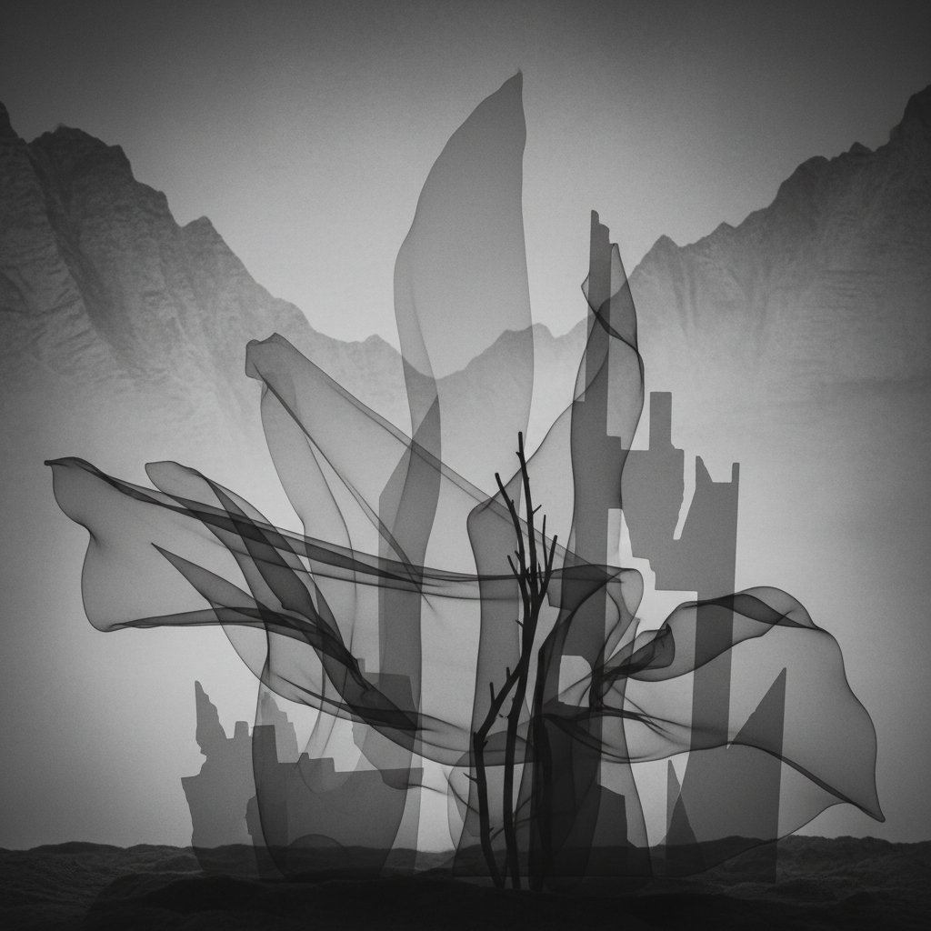 Symboliczne przedstawienie warstw świadomości u człowieka, poziomy świadomości, twarz odbita w lustrze