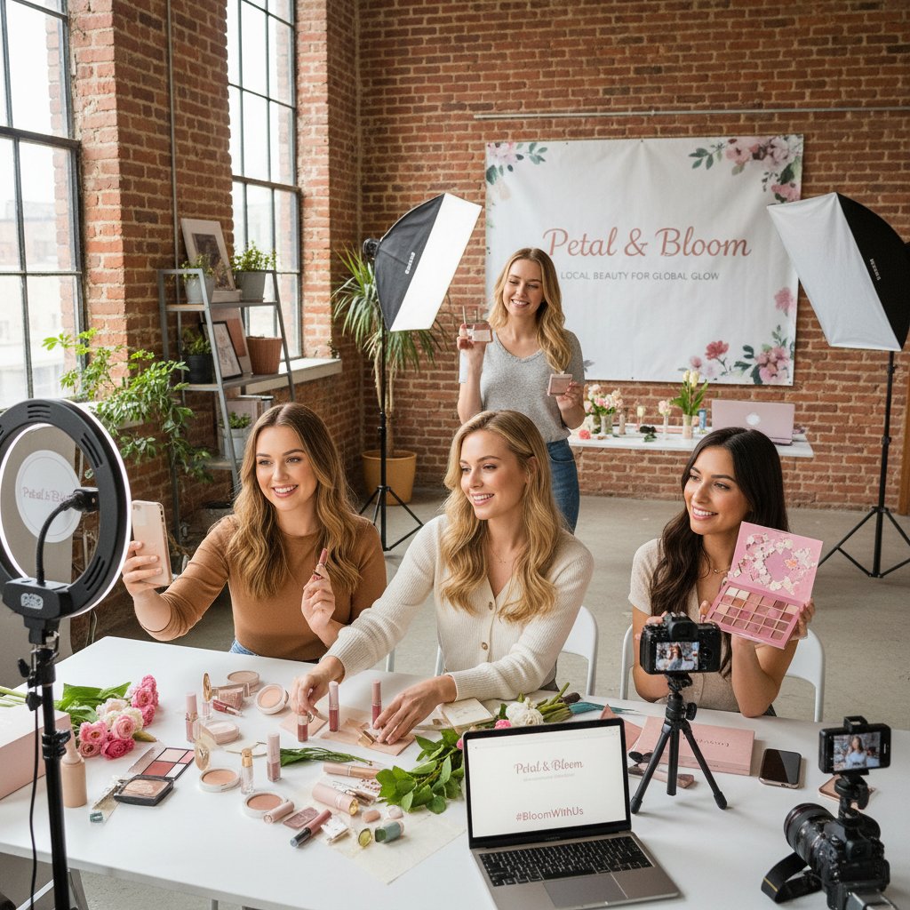 Lokalna marka kosmetyczna, mikroinfluencerzy promujący produkty w social media, komunikacja marki online przykłady