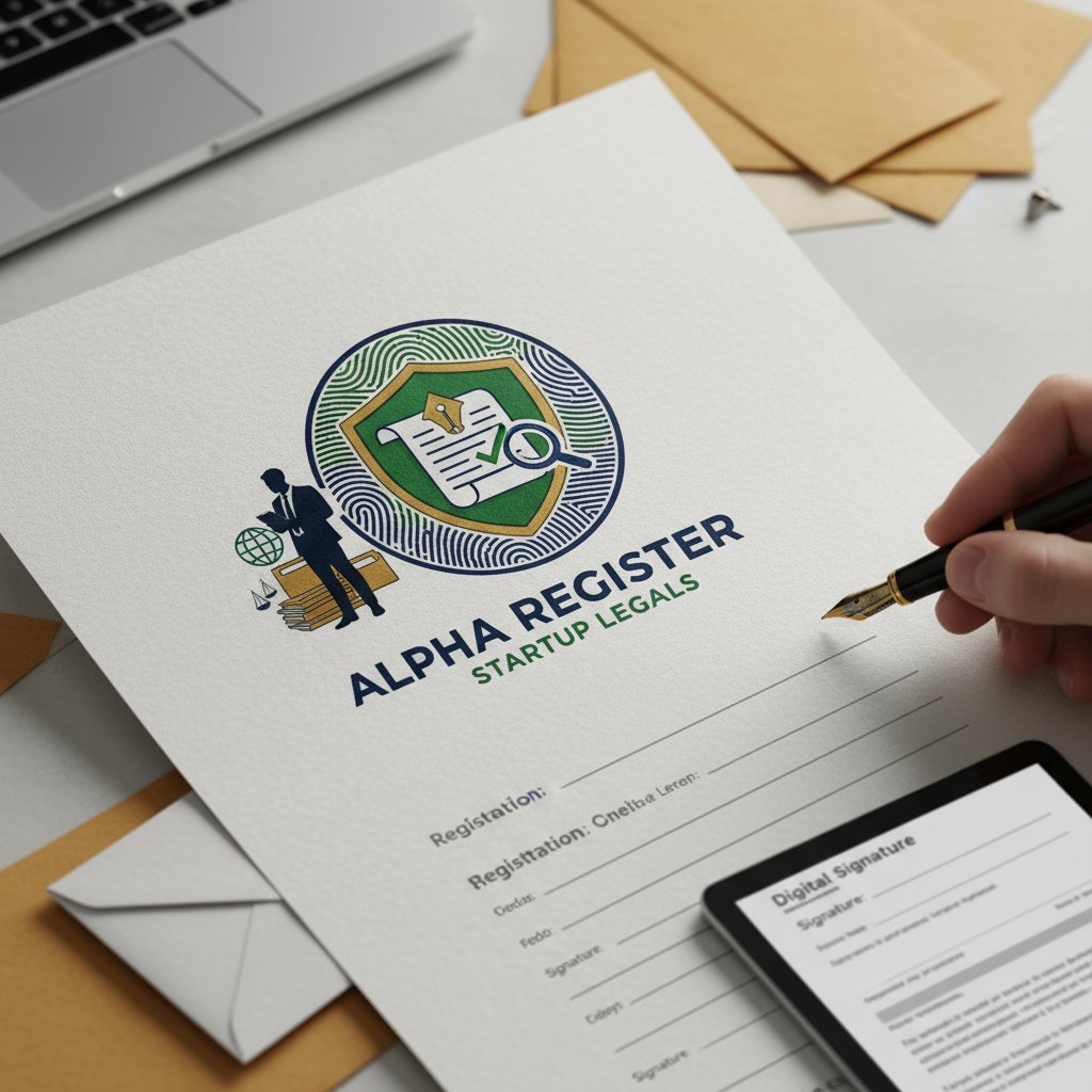 Proces rejestracji logo w urzędzie – przedsiębiorca podpisuje dokumenty