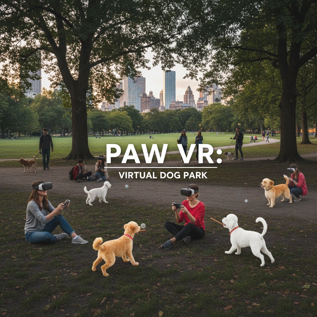 Grupa ludzi siedząca samotnie z telefonami na ławce w miejskim parku, pies rasowy symulator online na ekranie