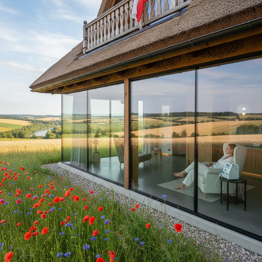 Kontrast warunków domowych przy tlenoterapii – apartament i dom wiejski