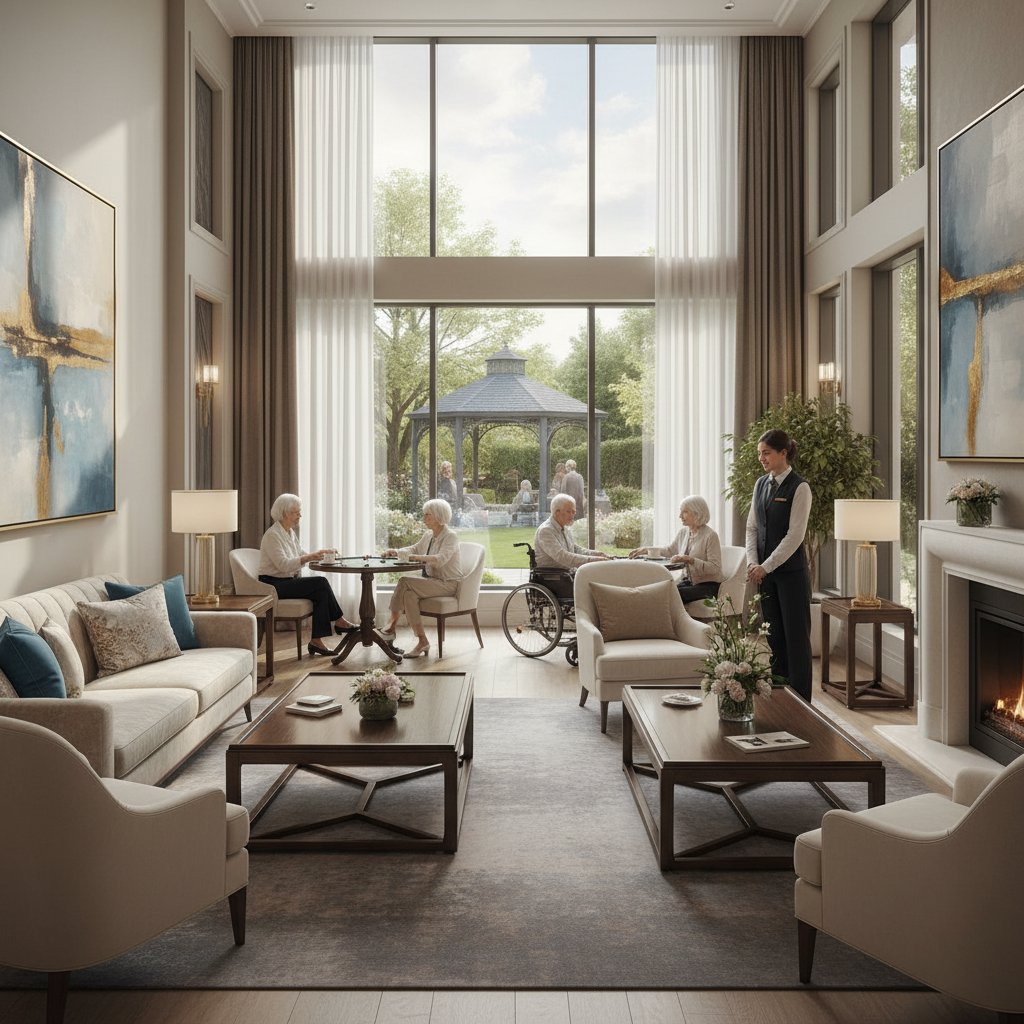 Sala luksusowego domu opieki – rosnący rynek usług dla osób z otępieniem