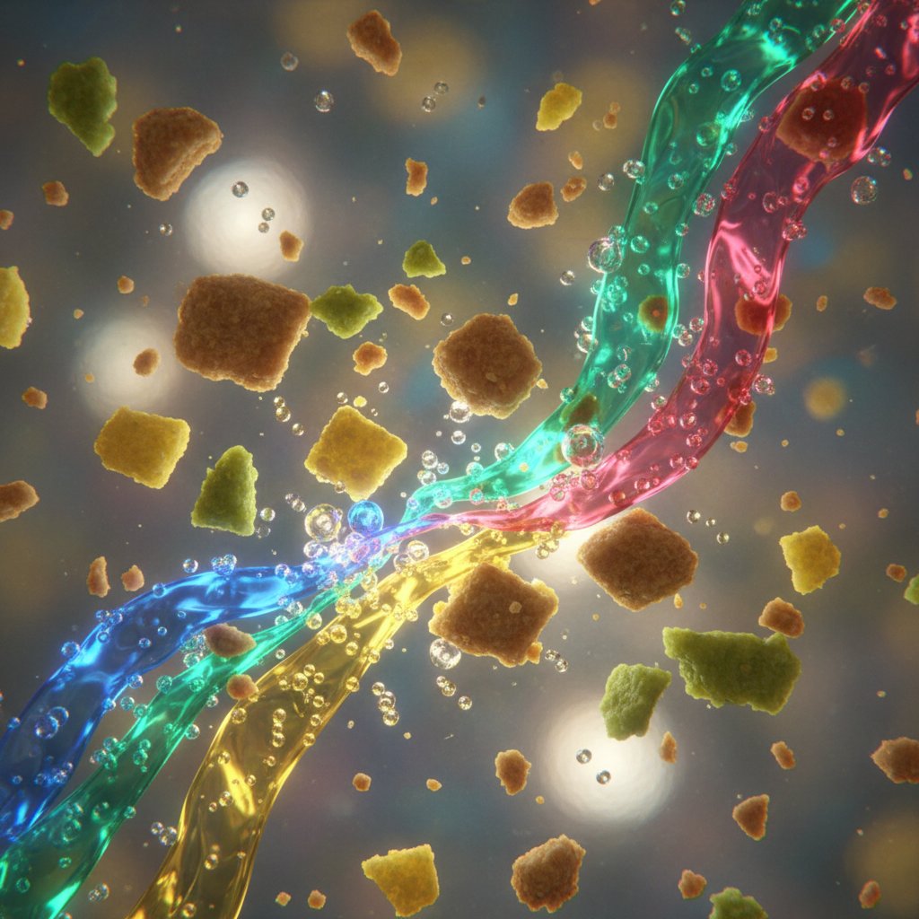 Zbliżenie na działanie amylazy podczas trawienia pokarmu