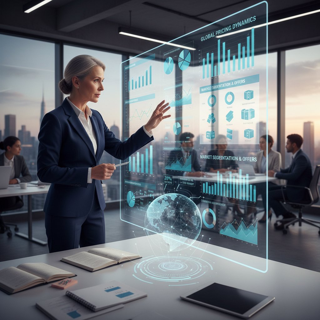 Menadżer analizujący strategie cenowe i oferty konkurencji na laptopie