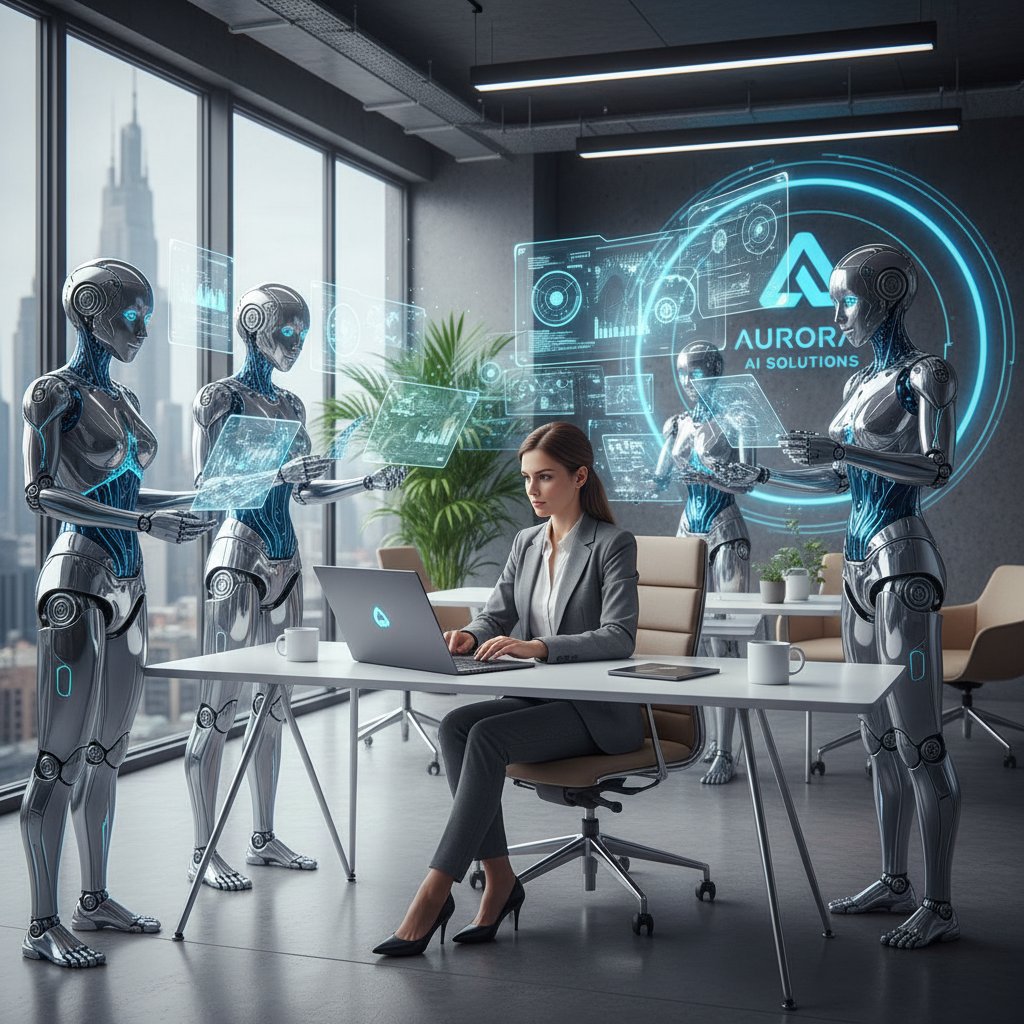 Menedżer korzystający z platformy pracownicy.ai na laptopie w nowoczesnym biurze