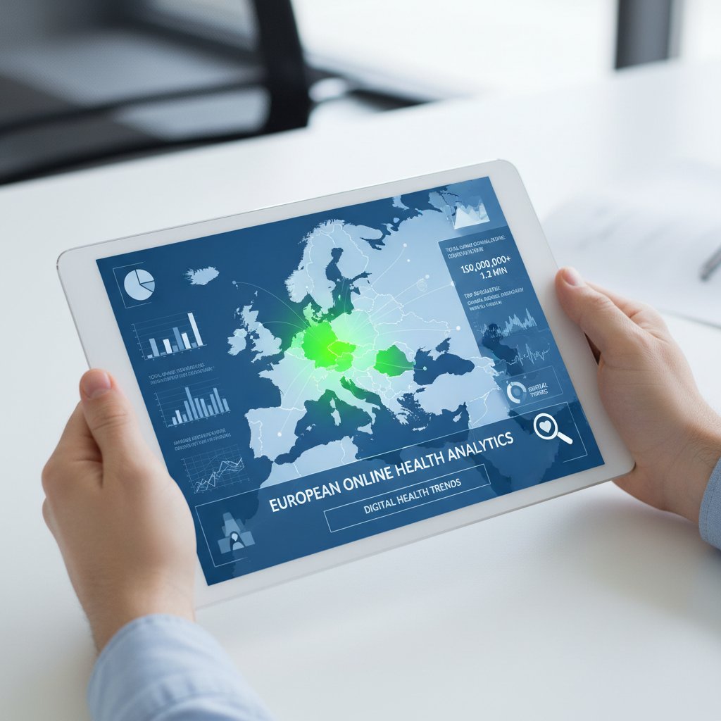 Mapa Europy z zaznaczonymi statystykami korzystania z diagnozy online, Polska na tle UE