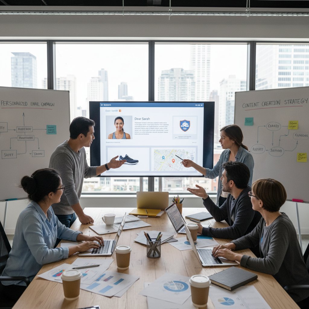 Zespół marketingowy tworzy personalizowane wiadomości e-mail – skuteczny marketing spersonalizowany