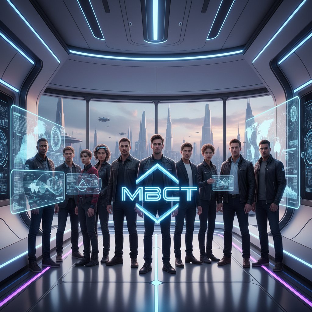 Grupa ludzi w różnym wieku podczas sesji MBCT w nowoczesnym otoczeniu