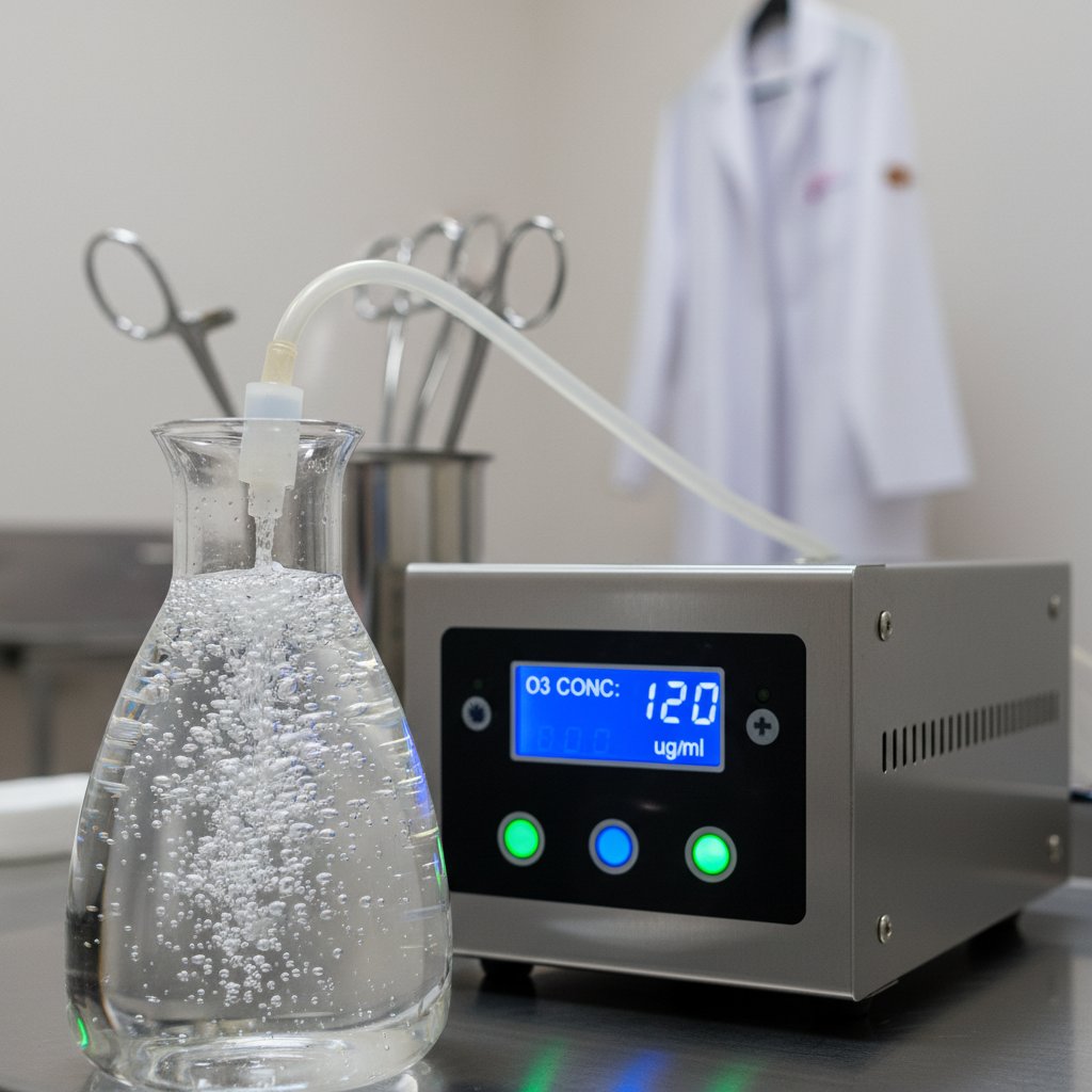 Ozonator medyczny podczas pracy w nowoczesnej klinice