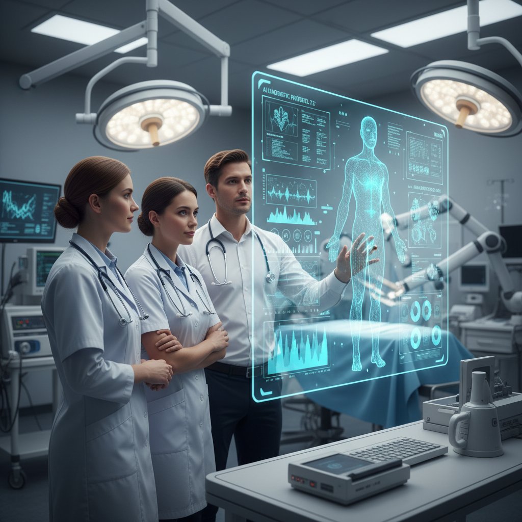 Zdjęcie zespołu specjalistów analizujących wyniki z pomocą AI