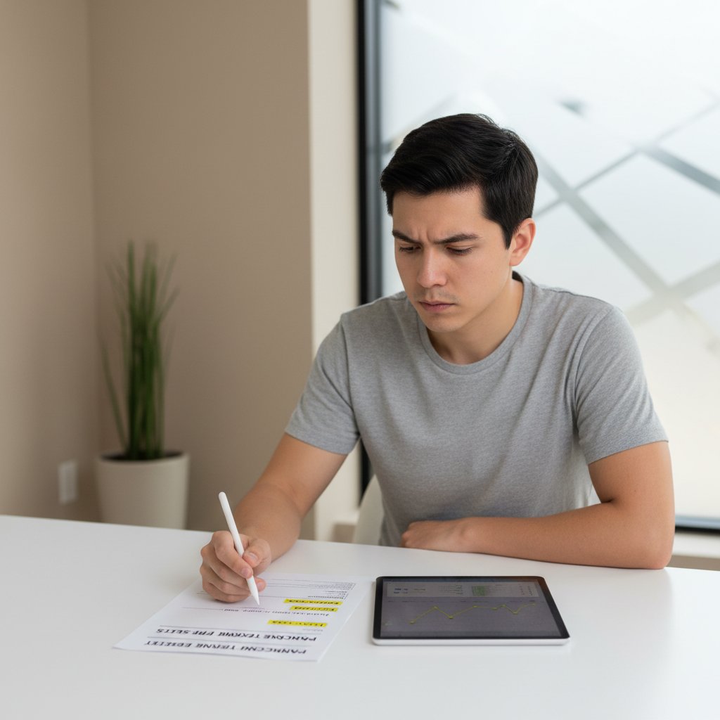 Kobieta analizująca wynik badania na tle minimalistycznego gabinetu, intensywne światło – interpretacja elastazy trzustkowej