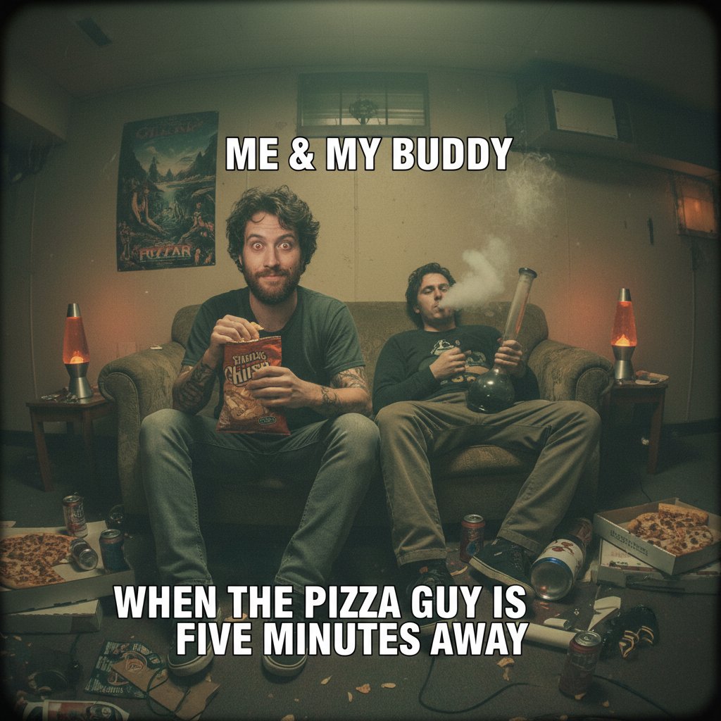 Meme-style image from a classic stoner comedy scene
